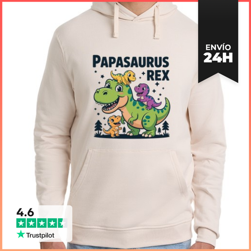 Sudadera Unisex Con Capucha PAPASAURUS REX Dinosaurio Regalo Para - latostadora.com - Modalova