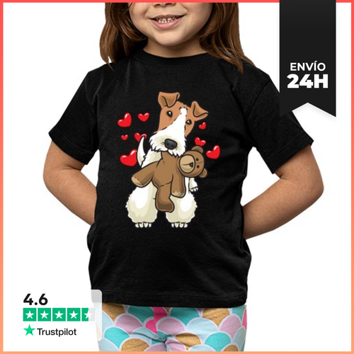 Camiseta Clásica Para Niños Fox Terrier Perro De Pelo Duro Animal - latostadora.com - Modalova