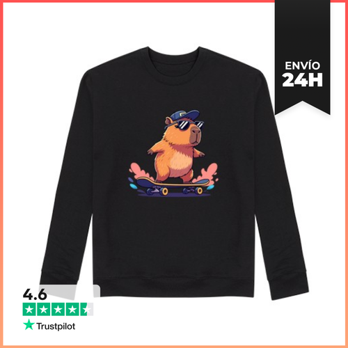 Sudadera Unisex Efecto Raya Capibara LaTostadora - latostadora.com - Modalova