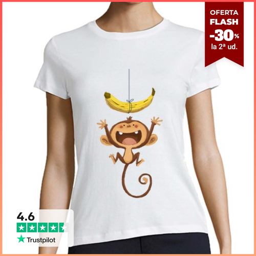 Camiseta Mujer Manga Corta Qué mono! - camiseta mujer laTostadora - latostadora.com - Modalova