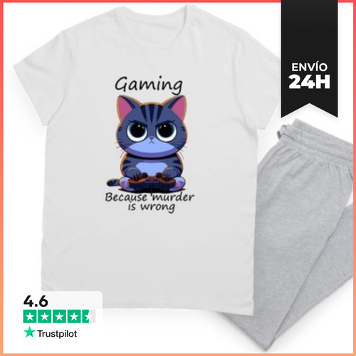 Pijama Gaming Because Murder Is Wrong LaTostadora - latostadora.com - Modalova