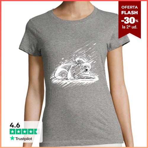 Camiseta Mujer Manga Corta amor de oso polar laTostadora - latostadora.com - Modalova