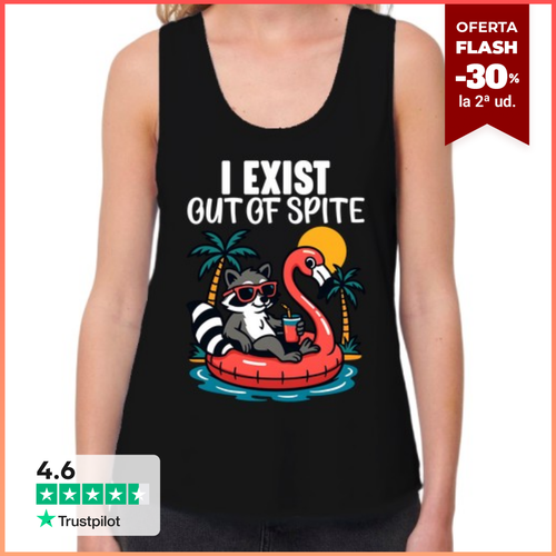 Camiseta Mujer Tirantes Loose Fit existo por despecho mapache - latostadora.com - Modalova