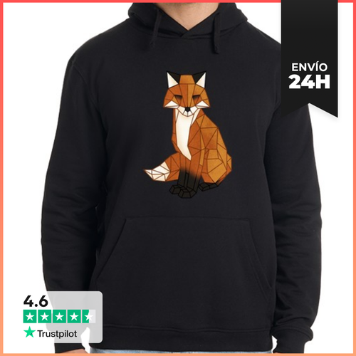 Sudadera Unisex Con Capucha Origami Fox LaTostadora - latostadora.com - Modalova