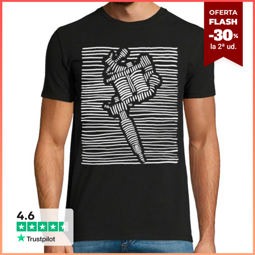 Camiseta Hombre Manga Corta pistola de tatuaje con líneas - latostadora.com - Modalova