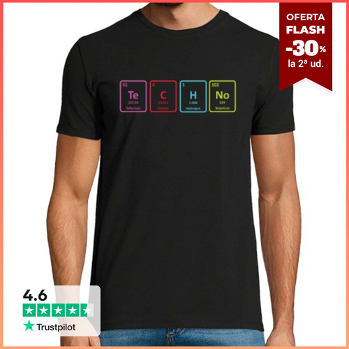 Camiseta Hombre Manga Corta Chemistry Periodic Table Techno - latostadora.com - Modalova