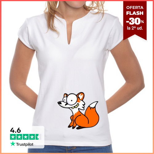Camiseta Mujer Cuello Mao Zorro laTostadora - latostadora.com - Modalova