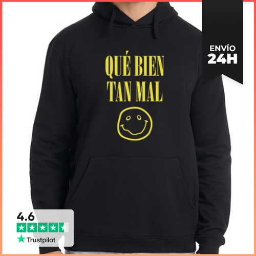 Sudadera Unisex Con Capucha Qué Bien Tan Mal- Yellow - Sudadera - latostadora.com - Modalova
