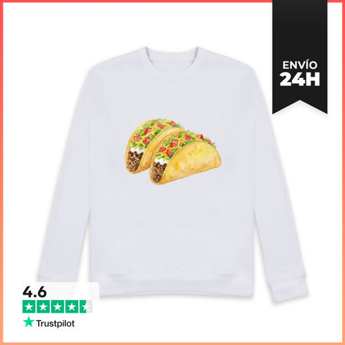 Sudadera Unisex Dos Tacos Rellenos De Carne Queso Lechuga Y - latostadora.com - Modalova