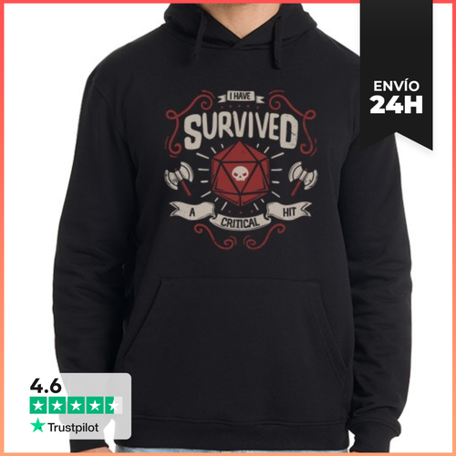 Sudadera Unisex Con Capucha Critical Hit Survivor LaTostadora - latostadora.com - Modalova