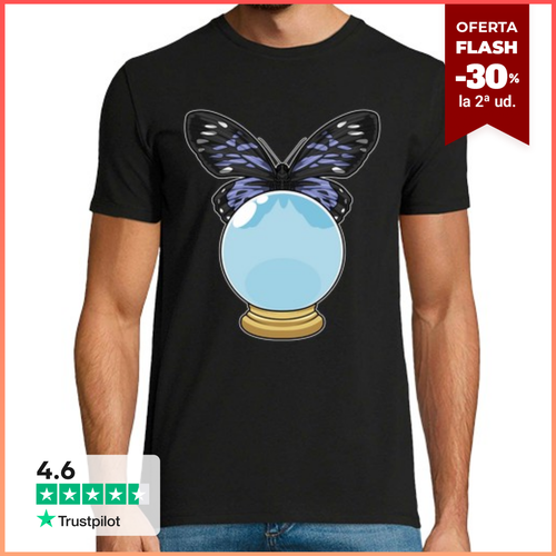 Camiseta Hombre Manga Corta bola de cristal de mariposa - latostadora.com - Modalova