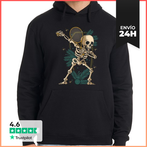 Sudadera Unisex Con Capucha Tenis Dabbing Esqueleto Tenista - latostadora.com - Modalova