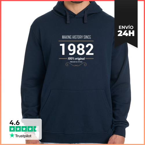 Sudadera Unisex Con Capucha Making History 1982 Cumpleaños - latostadora.com - Modalova