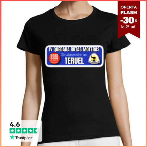 Camiseta Mujer Manga Corta RUTAS MOTERAS TERUEL M laTostadora - latostadora.com - Modalova