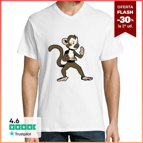 Camiseta Hombre Cuello Pico El mono ardilla de dibujos animados - latostadora.com - Modalova