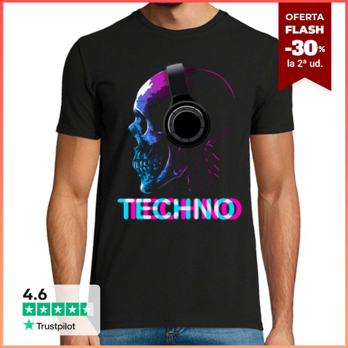 Camiseta Hombre Manga Corta Craneo Techno laTostadora - latostadora.com - Modalova