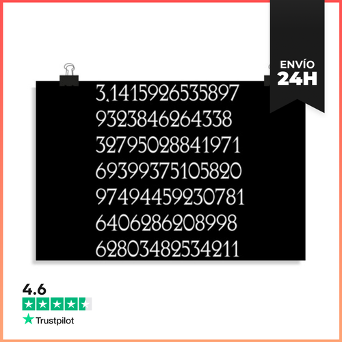 Póster Horizontal Profesor De Matemáticas Genial Dígitos De Pi - latostadora.com - Modalova