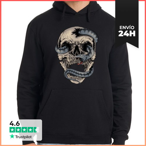 Sudadera Unisex Con Capucha Serpiente Calavera LaTostadora - latostadora.com - Modalova
