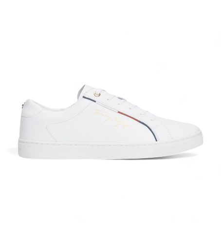 FW0FW06322 Signature Leather Sneakers (37), Cuir, Blanc, Plat, Lacets, Casuel - Tommy Hilfiger - Modalova