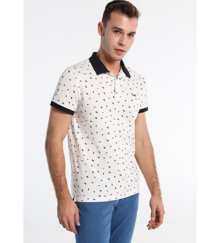 Polo Pique Mini Print (XXL), Casuel, Coton, Manche courte - Lois Jeans - Modalova