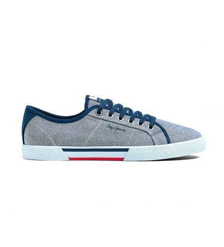 PMS30817 Chaussures Brady bleues (43), Tissu, Plat, Lacets, Casuel - Pepe Jeans - Modalova