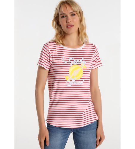 T-shirt - Rayures avec graphique (S), Casuel, Coton, Manche courte - Lois Jeans - Modalova