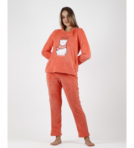 Pyjama Hello Winter (S), Casuel, Polyester, Manche longue, Corail - Admas - Modalova