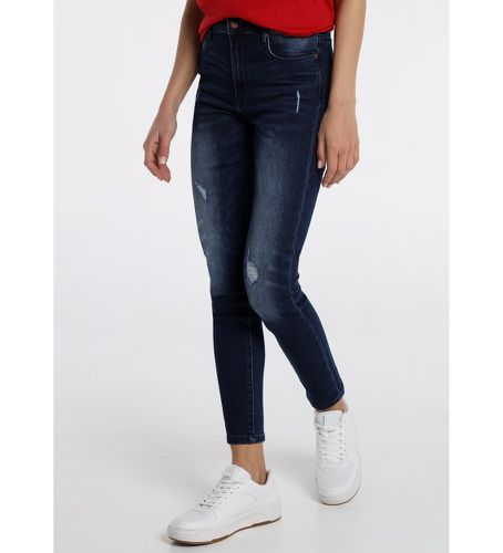 Jeans - Taille haute Half Box - Skinny Ankle (33), Casuel, Gris, Coton, Denim - Lois Jeans - Modalova