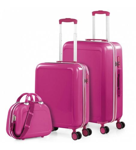 B-04 Ensemble 50/60 valises CMS et trousse de toilette 702600B couleur (OSFA), Casuel, Rose, PVC, Big, Cabin - ITACA - Modalova