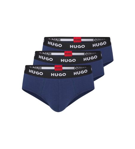 Pack 3 slips élastiques en coton, logo (L), Homewear - HUGO - Modalova