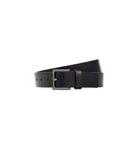 Ceinture en cuir lisse avec logo sur boucle de ceinture noire (100 cm), Casuel - HUGO - Modalova