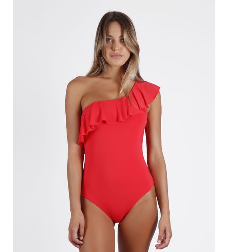 Maillot de bain à volants latéraux (40), Rouge, Beachwear, Polyamide - Admas - Modalova