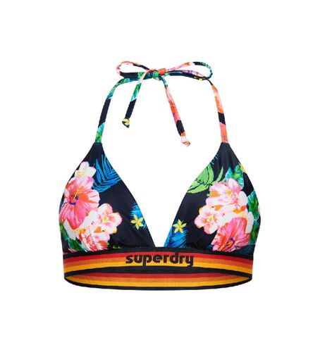 W3010359A Haut de bikini triangle avec logo vintage (M), Bleu, Beachwear, Polister recyclé, Durable - Superdry - Modalova