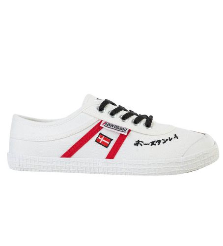 K202601 Trainers Signature (36), Blanc, Tissu, Plat, Lacets, Casuel - Kawasaki - Modalova