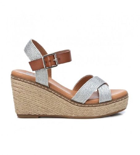 Sandales 0451733 , marron - Hauteur 7cm wedge (36), é, Tissu, 5 à 8 cm, Boucle, Casuel - Xti - Modalova