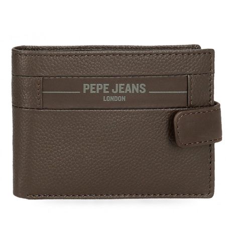 Unisex. 7883332 Checkbox Portefeuille vertical en cuir marron avec fermeture à clic (OSFA), Casuel - Pepe Jeans - Modalova