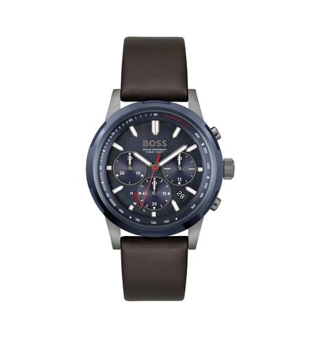 Montre analogique avec bracelet en cuir Solgrade marine (OSFA), Casuel, Laisse - BOSS - Modalova