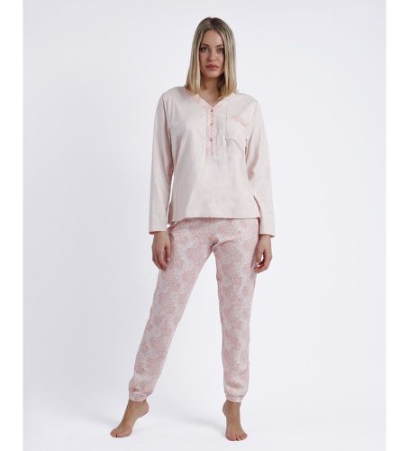 Pyjama Top Manches Longues Soft Style (XL), Homewear, Coton, Viscose, Manche longue, Corail - Admas - Modalova