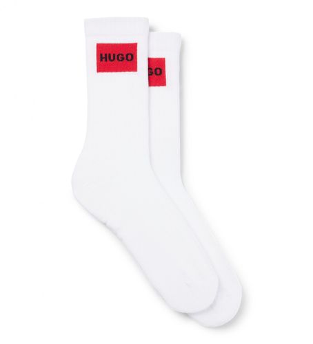 Lot de 2 paires de chaussettes Label (43-46), Blanc, Homewear, Coton - HUGO - Modalova