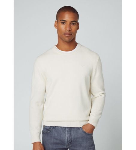 HM703019 Pull Lambswool Crew (L), Blanc, Casuel, Laine, Classique, Manche longue - Hackett London - Modalova