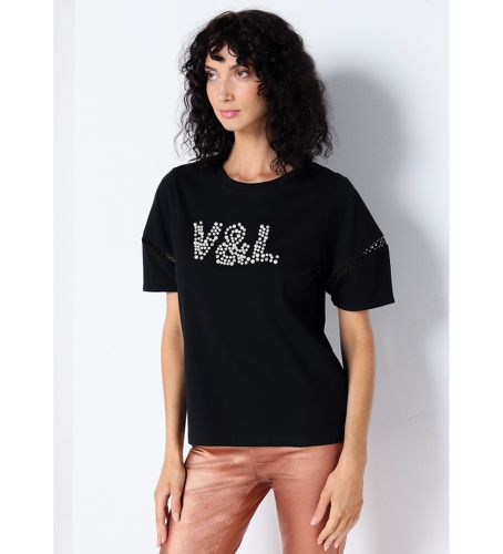 T-shirt perles (XS), Casuel, Coton, Manche courte - Victorio & Lucchino, V&L - Modalova