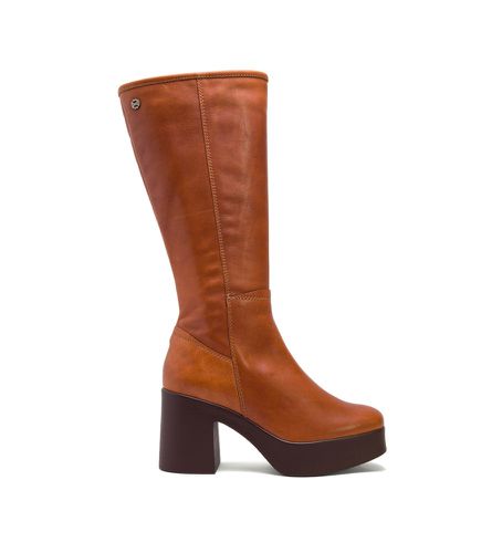 Bottes en cuir Lea marron -Hauteur du talon 8,5cm (41), 8 à 10 cm, Fermeture éclair, Casuel - Porronet - Modalova