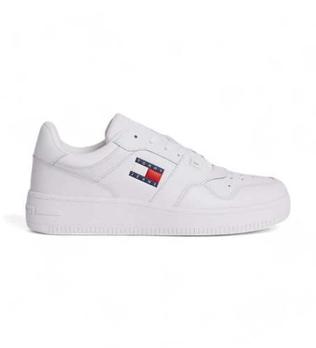 EM0EM01395 Essential Retro Basket Leather Sneakers (40), Cuir, Blanc, 3 à 5 cm, Lacets, Casuel - Tommy Jeans - Modalova