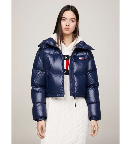 DW0DW16572 Veste croisée matelassée Alaska avec coupe croisée bleue (L), Casuel, Durable, Nylon recyclé - Tommy Jeans - Modalova