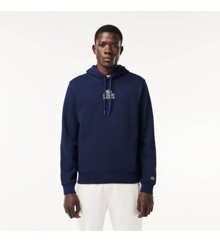 SH5643_166 Sweatshirt Jogger Logo Crocodile (M), Casuel, Coton, Manche longue, Marine - Lacoste - Modalova