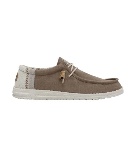 HD40015 Trainers Wally Break Stitch brown (42), Marron, Tissu, Plat, Lacets, Casuel - HeyDude - Modalova