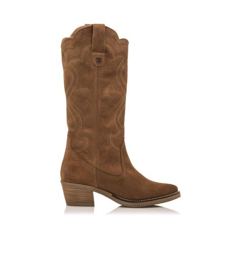 Bottes en cuir Teo marron - Hauteur du talon 5cm (36), 5 à 8 cm, Fermeture éclair, Casuel - MTNG - Modalova