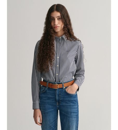 Chemise en popeline rayée à coupe régulière (34), Casuel, Coton, Manche longue - Gant - Modalova