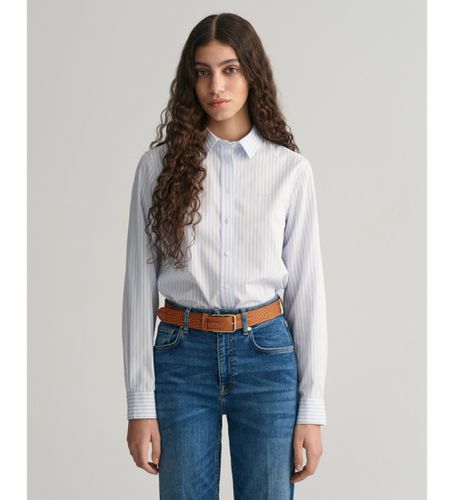 Chemise en popeline à rayures bleues Coupe régulière (36), Casuel, Coton, Manche longue - Gant - Modalova