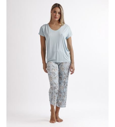 Pyjama à manches courtes Fleurs glace (M), Homewear, Gris, Coton, Manche courte - Admas - Modalova